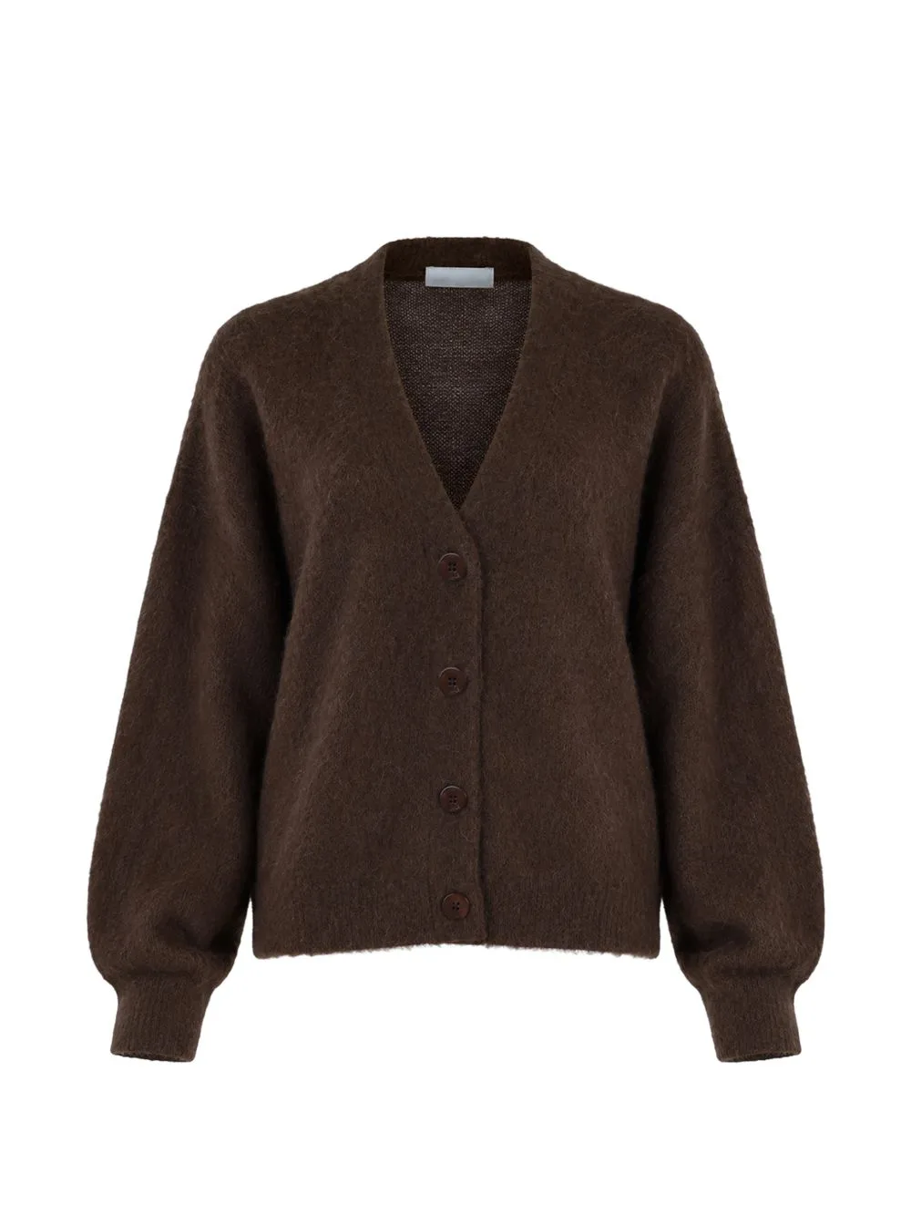 Brushed-Finish V-Neck Cardigan by LIU JO