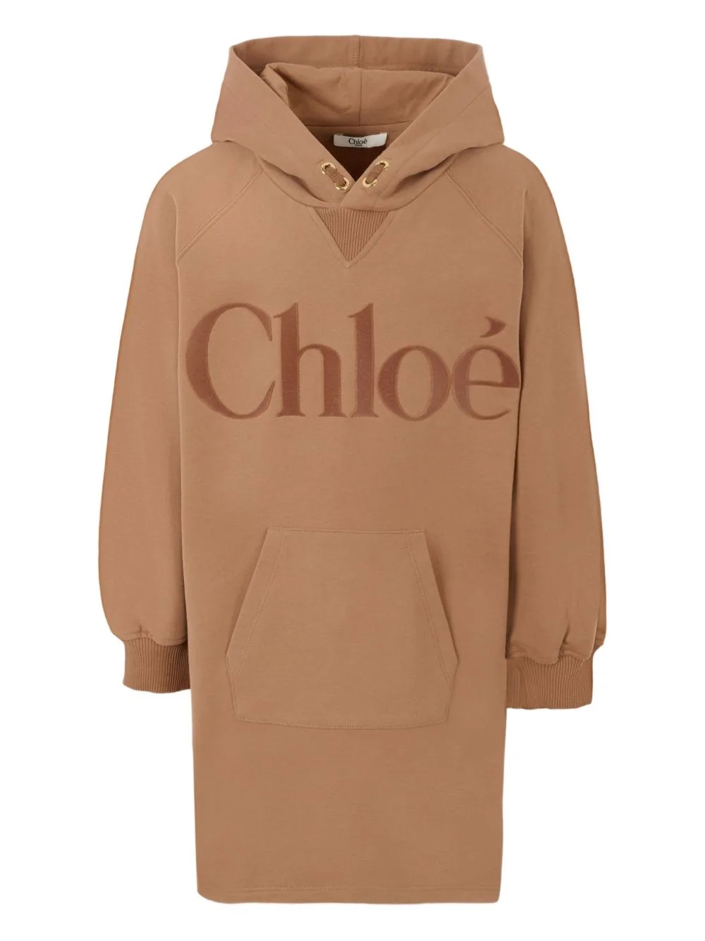 Logo-Embroidered Hooded Dress by Chloé Kids