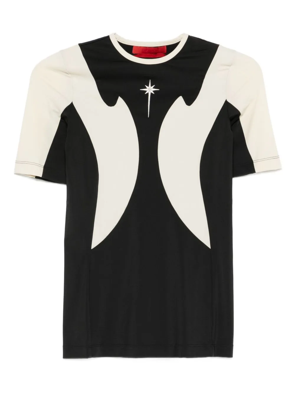 Star-Print Panel T-Shirt by KUSIKOHC