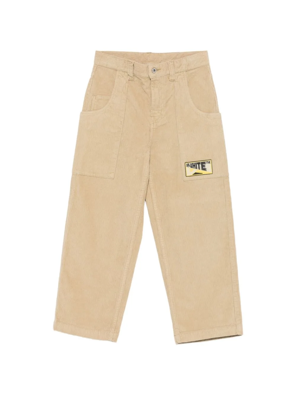 Logo-Patch Corduroy Trousers by Off-White Kids