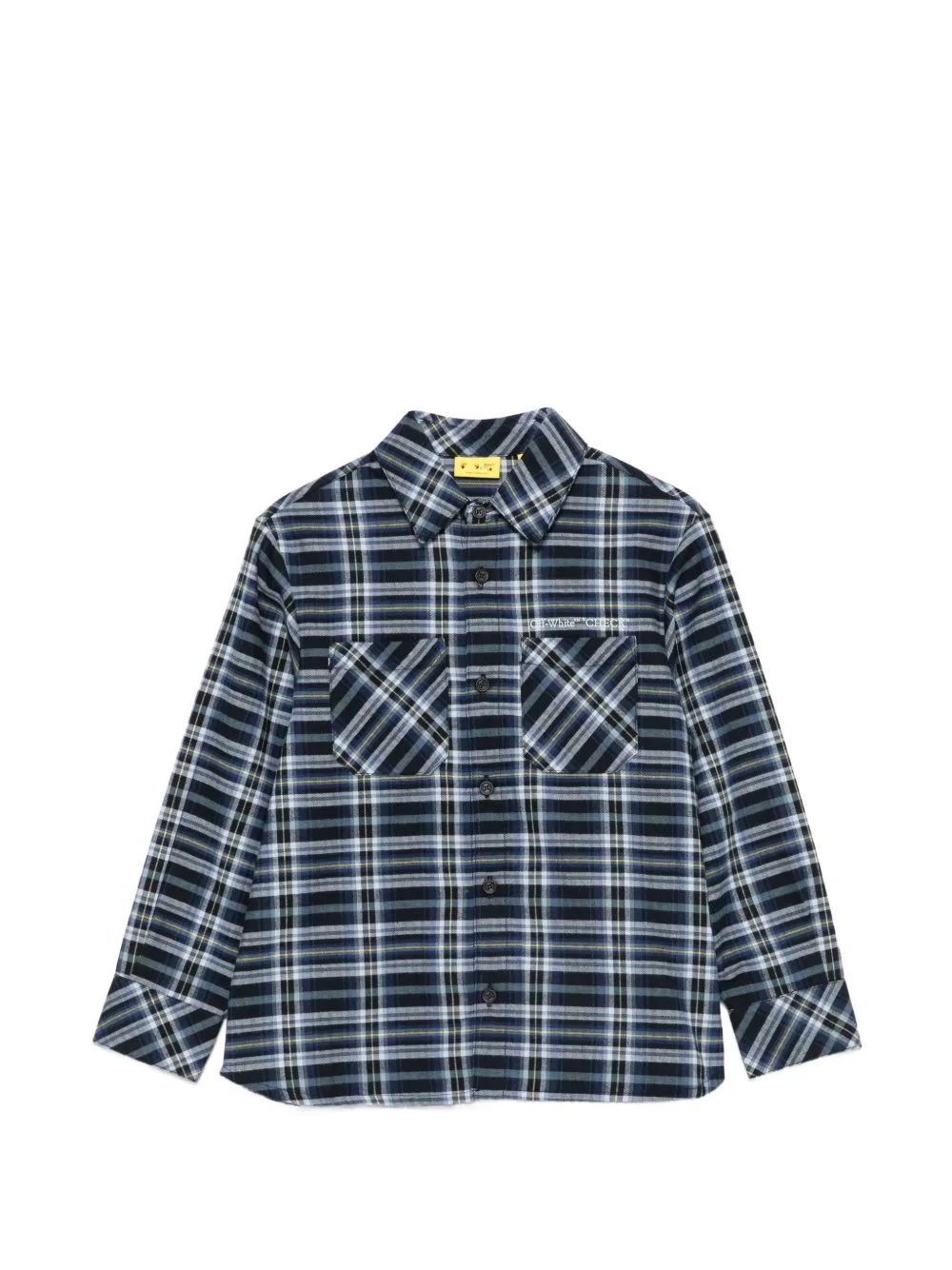 Logo-Print Checked Shirt by Off-White Kids