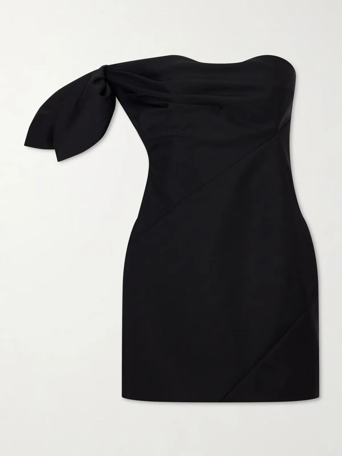 - Bow-detailed Wool And Mohair-blend Mini Dress -