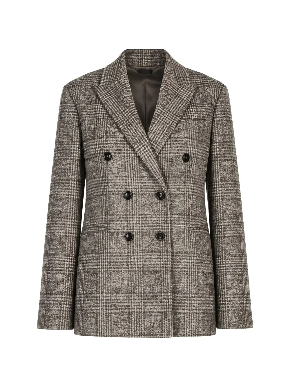 Check-Pattern Double-Breasted Blazer by Circolo 1901