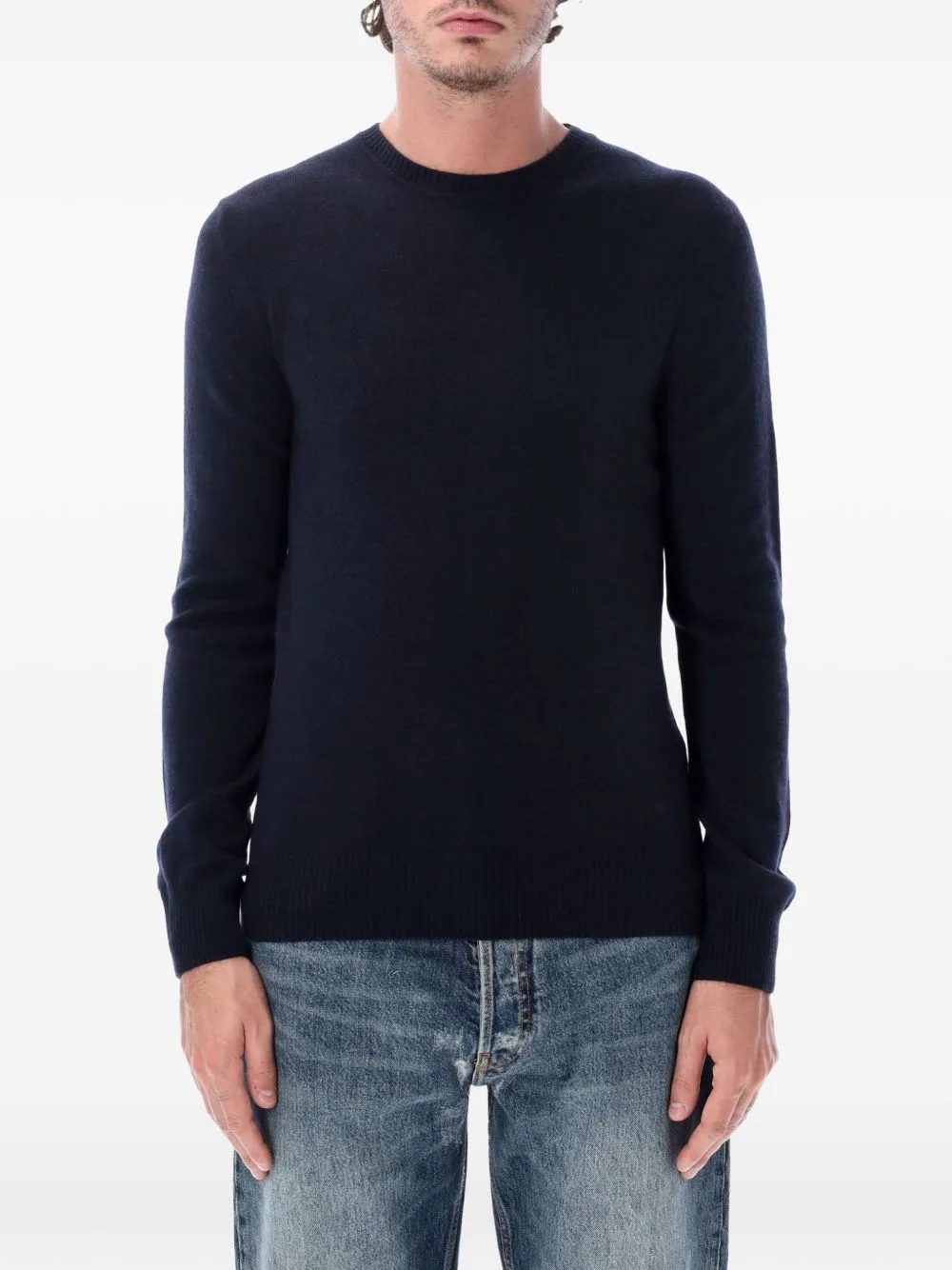 Plain-Knit Pure-Cashmere Jumper