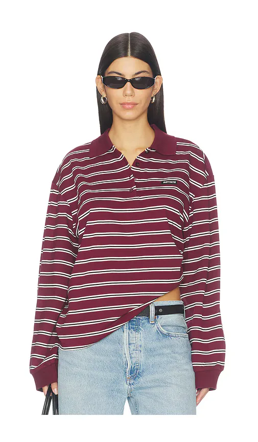Pique Longsleeve Polo by ROTATE