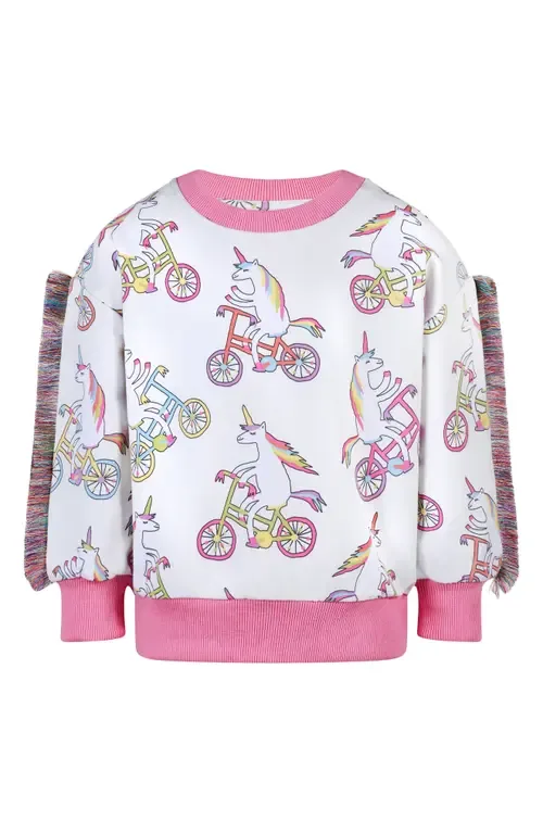 Funky Fringe Unicorn Print Cotton Sweatshirt by Rock Your Kid