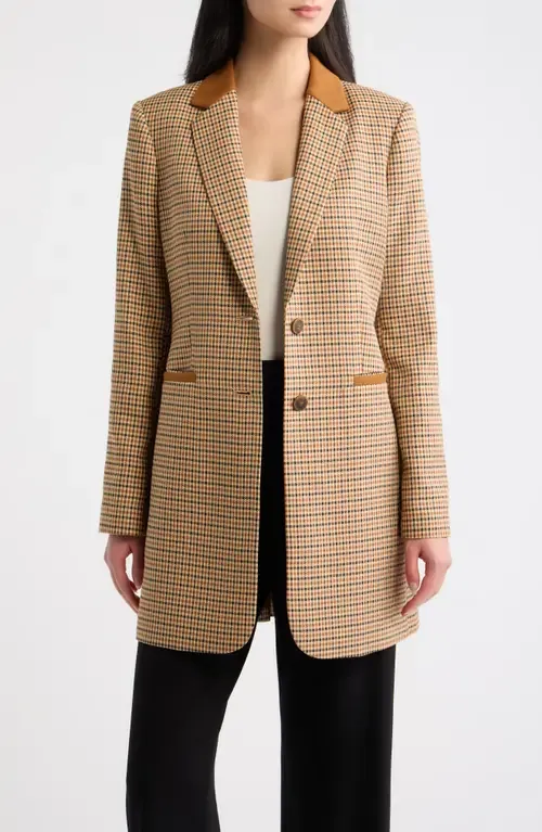 Plaid Topper with Faux Suede Trim by Tahari ASL