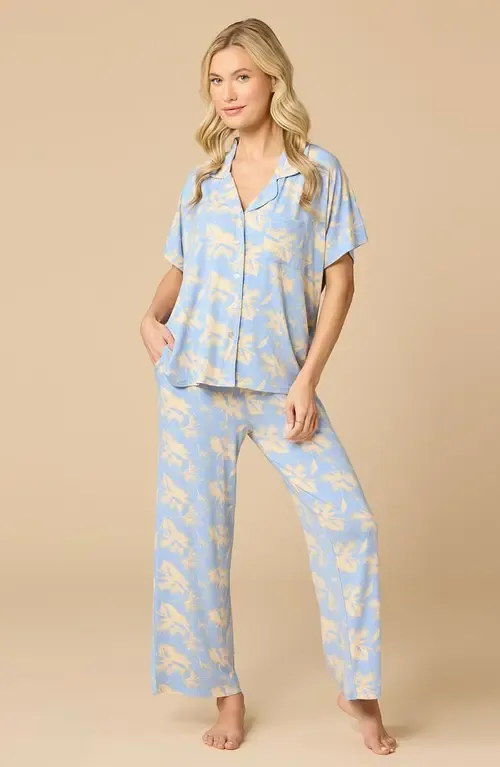 Soft Sleep Caftan Top and Cropped Pant Pajama Set by Softies
