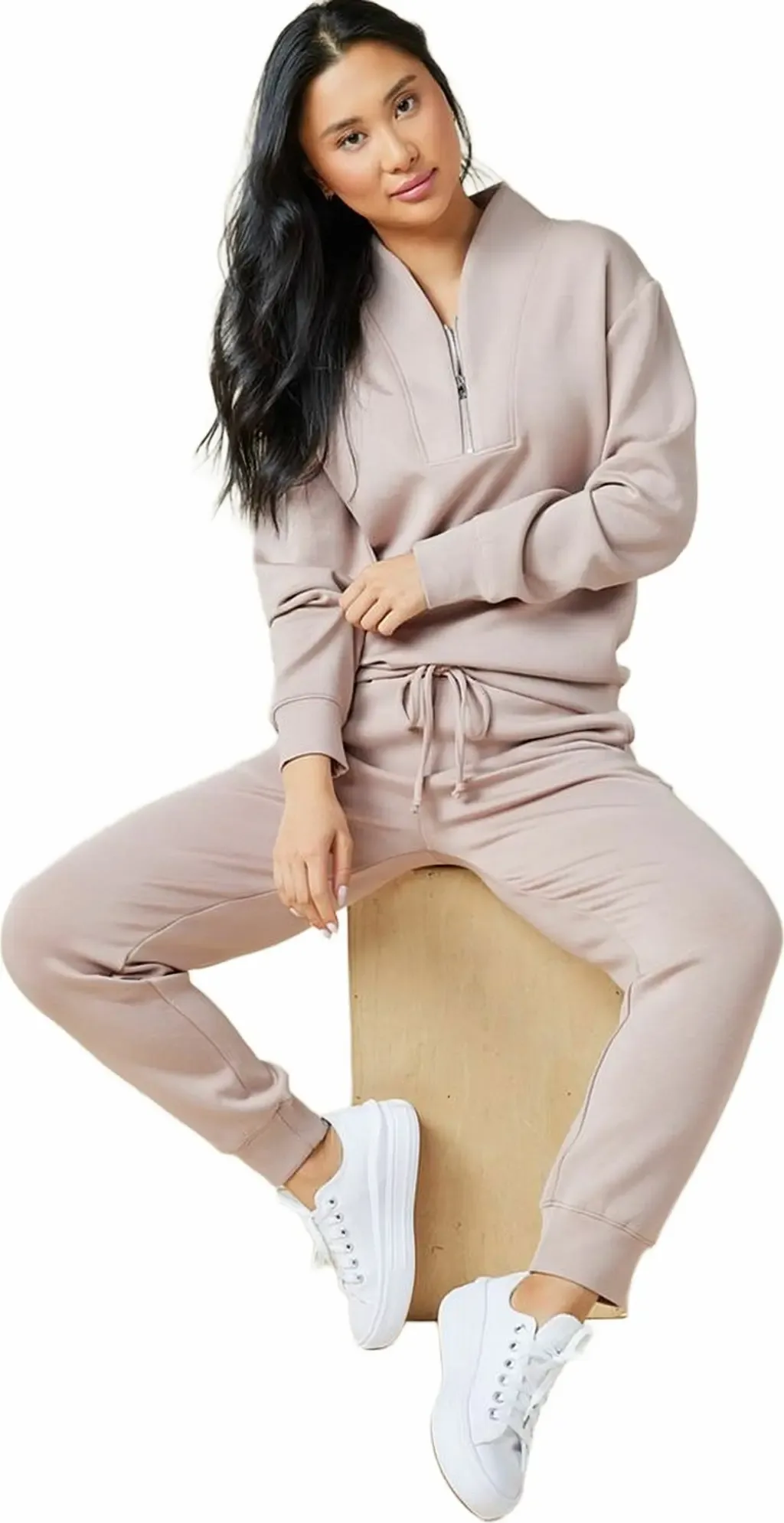 Athleisure DreamTech 1/4 Zip Jogger Set by Softies