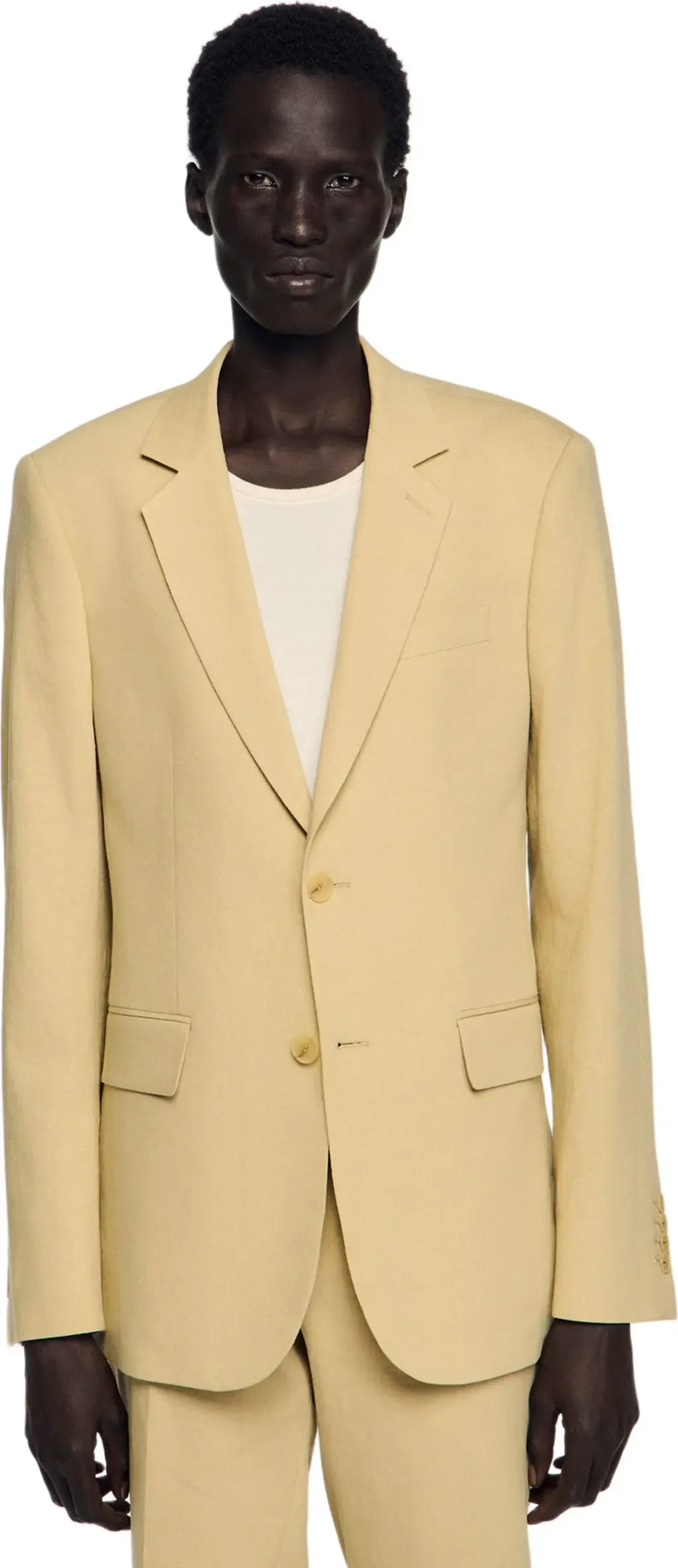Classic Linen Suit Jacket by SANDRO