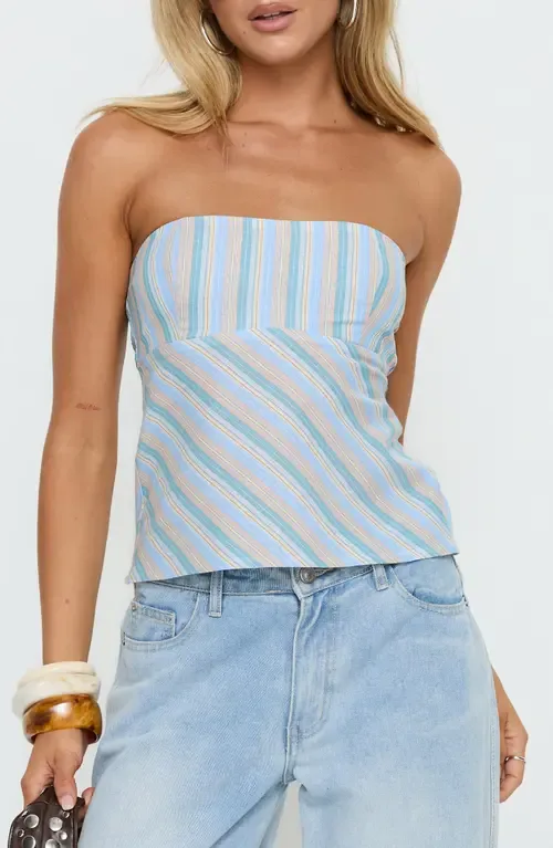 Elery Smocked Strapless Top by Princess Polly