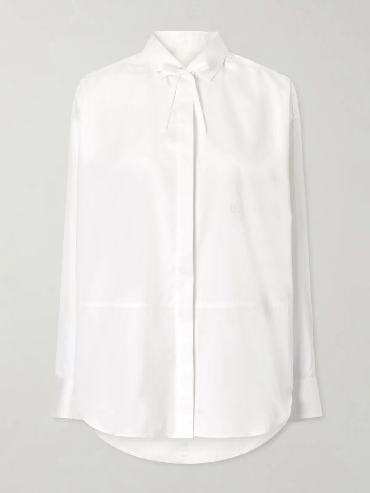 - The Dune Tie-detailed Cotton-sateen Shirt -