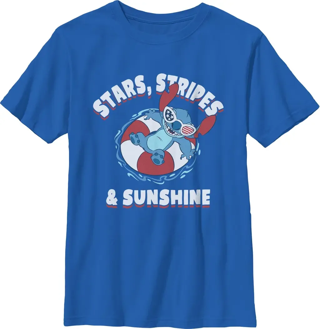 Stars Stripes and Sunshine Graphic Short Sleeve T-Shirt by Lilo & Stitch
