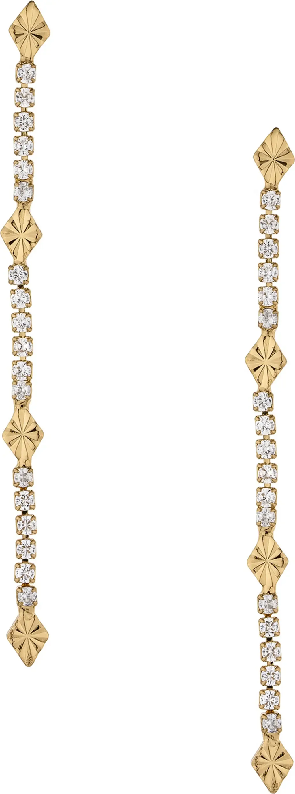 Crystal Linear Drop Earrings by Ettika