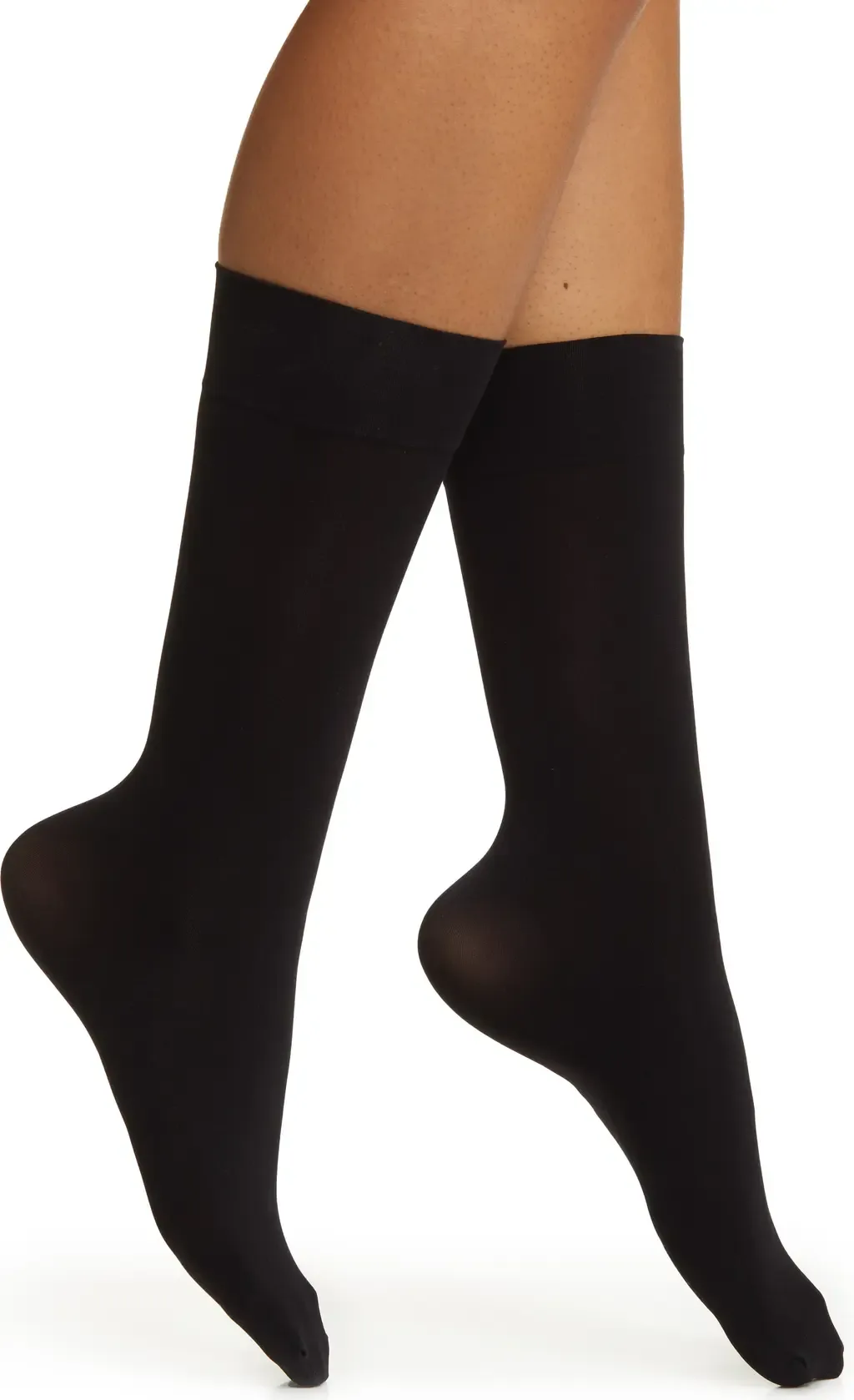3-Pack Opaque Stretch Nylon Socks by Hue