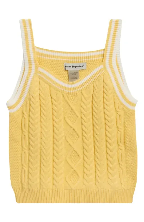 Cable Stitch Sweater Tank by Cotton Emporium