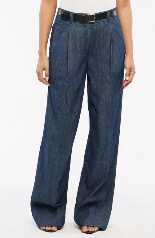 Chambray Relaxed Wide Leg Pant by Another Tomorrow