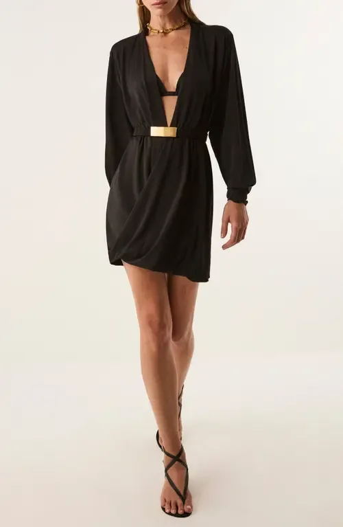 Rosana Long Sleeve Cover-Up Minidress by ViX Paula Hermanny