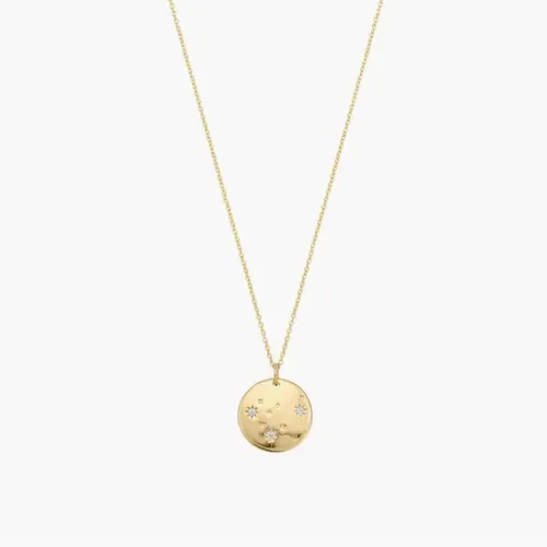 14k Gold Plated Star Constellation Necklace 12 Zodiac Signs Gift Guide by Bearfruit Jewelry