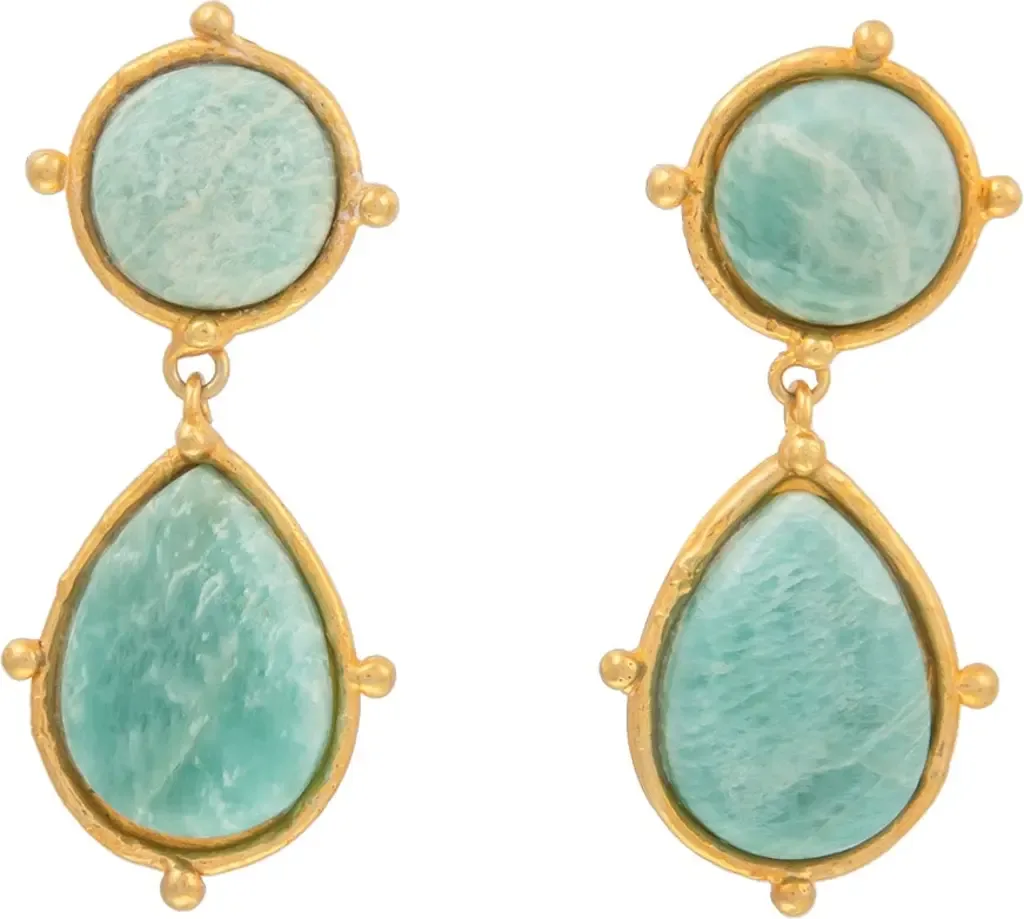 2 Pierres Dots Earrings by SYLVIA TOLEDANO