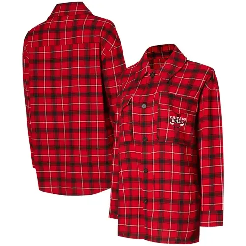 College Concepts Chicago Bulls Boyfriend Button-Up Nightshirt by College Concepts