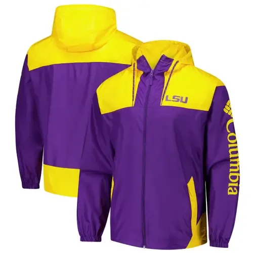 Columbia Purple LSU Tigers Flash Challenger II Omni-Shade Full-Zip Windbreaker Jacket by Columbia