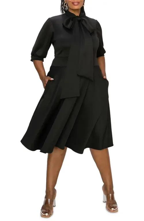 Carina Donna Fit & Flare Midi Dress by L I V D