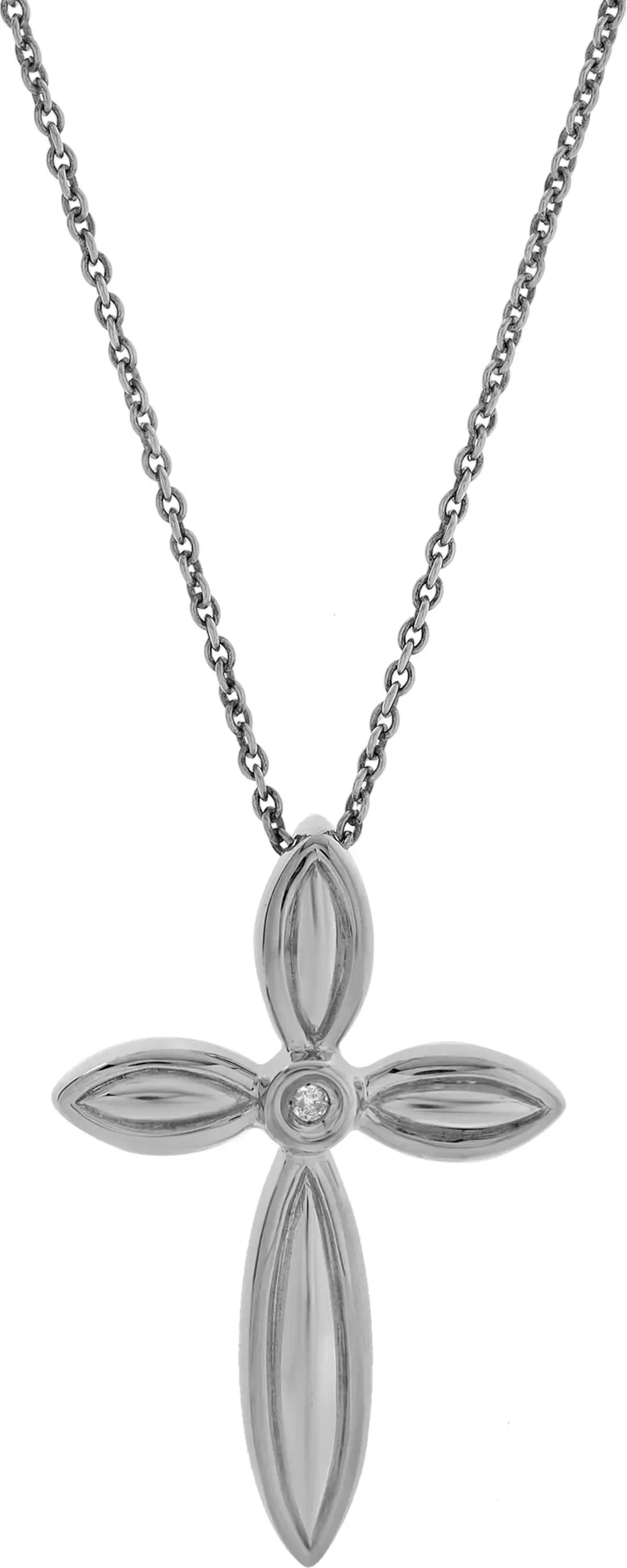 Ariellea Sterling Silver 0.01 ct Diamond Cross Pendant