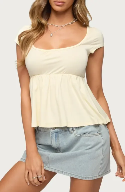 Kingsley Babydoll Top by EDIKTED
