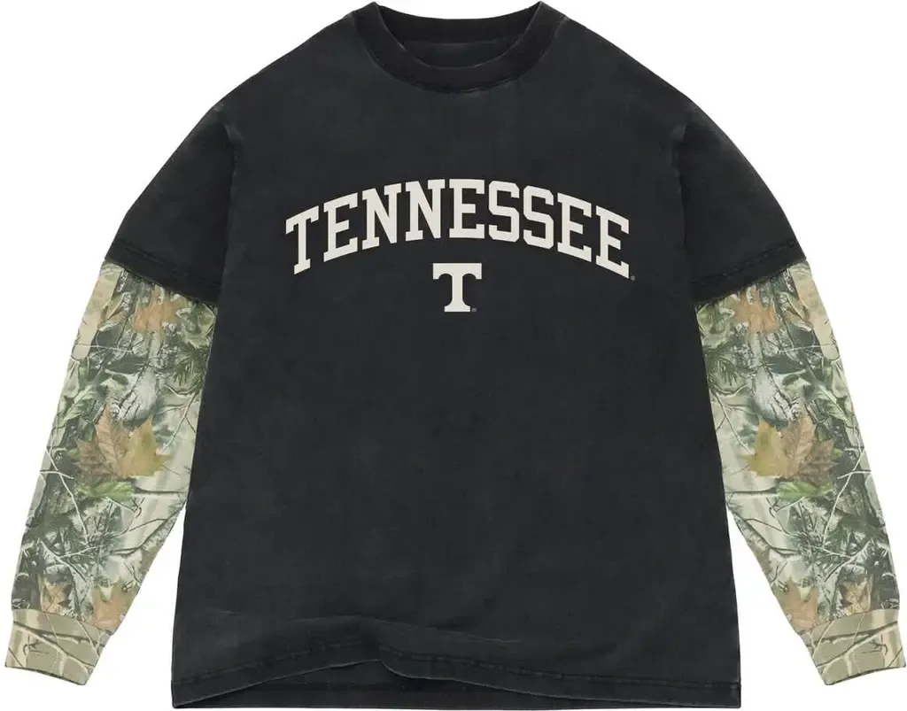 Tennessee Volunteers Back Bay Twofer Heavyweight Long Sleeve T-Shirt by Uscape Apparel