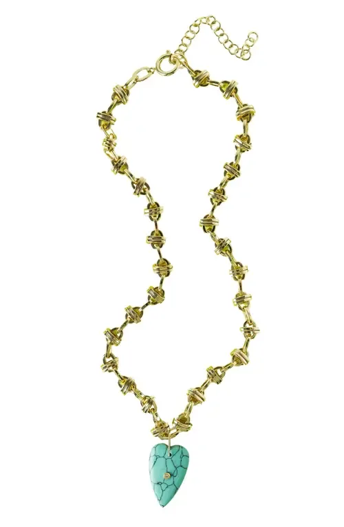 Turquoise Heart Pendant Necklace by MacRae & Co.