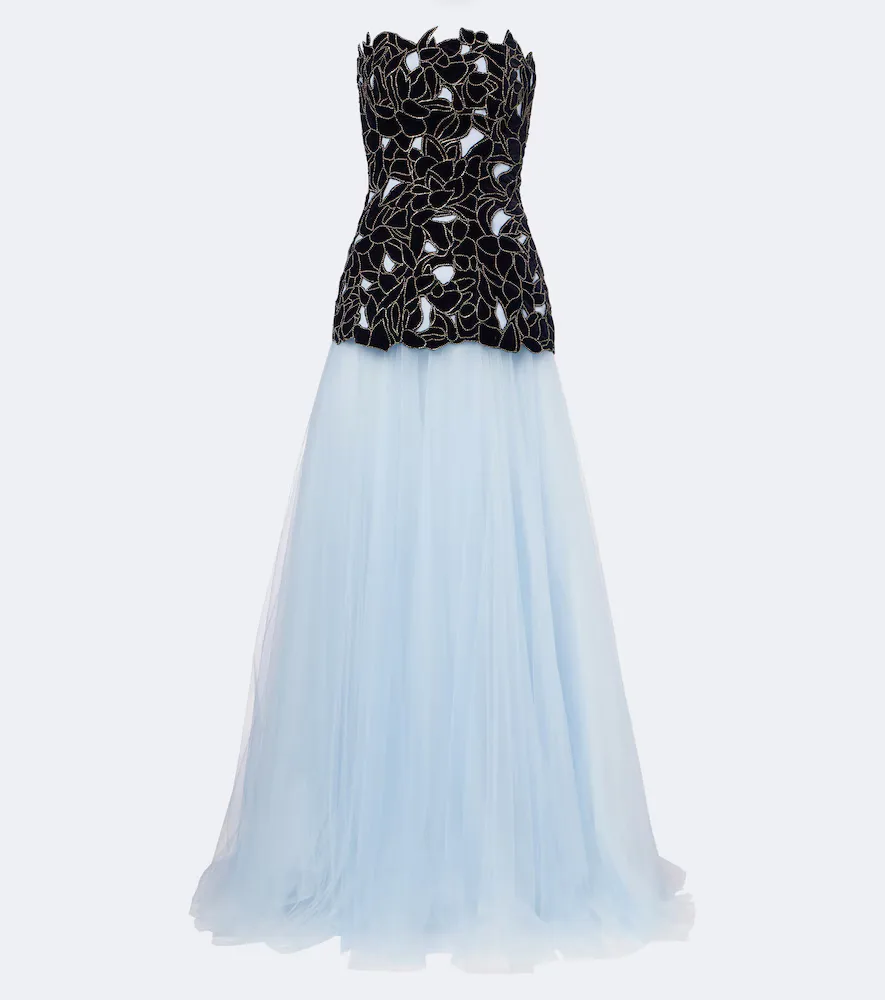 Alessi Embellished Tulle Gown by Costarellos