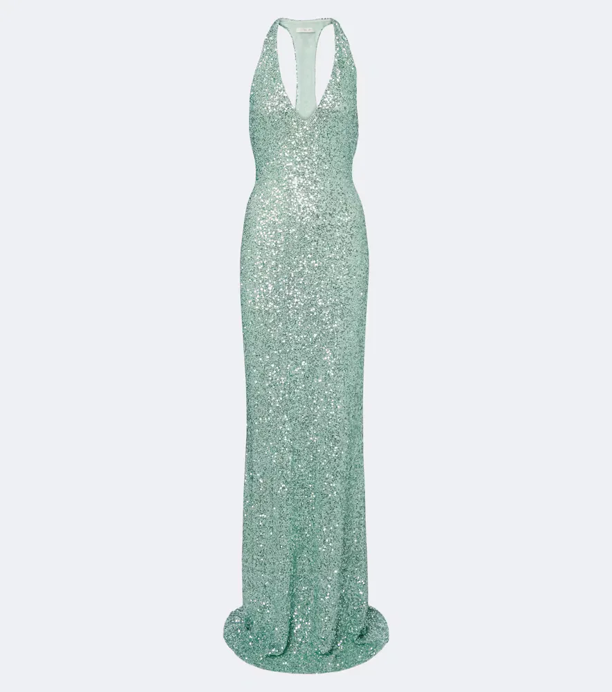 Sequined Halterneck Gown by The Sei