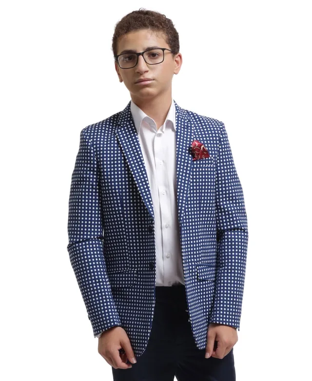Slim Fit Checked Blazer by Elie Balleh