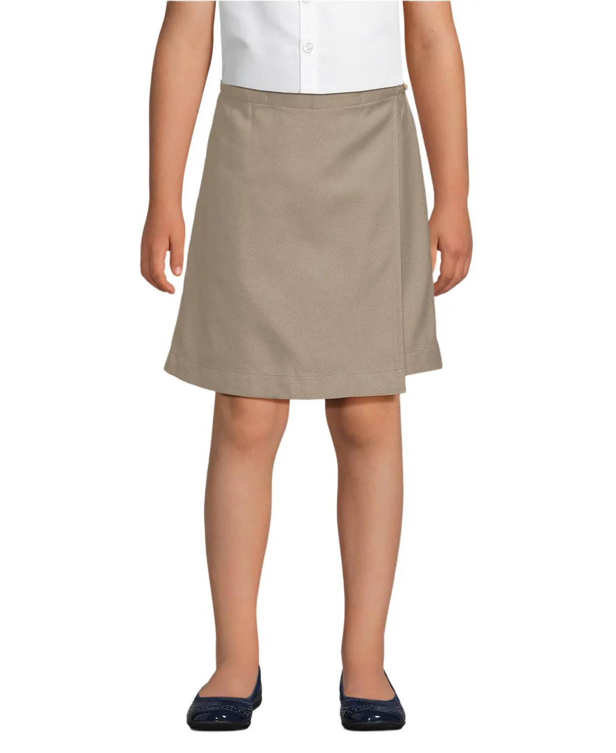 School Uniform Solid a Line Tab Skort by Lands' End
