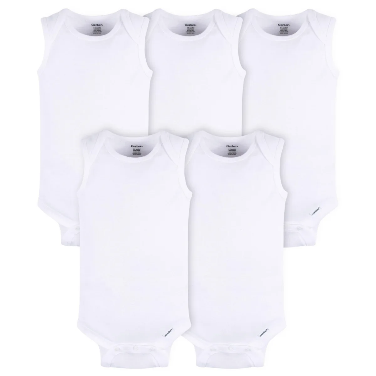 Sleeveless Onesies Bodysuits, 5-Pack by Gerber