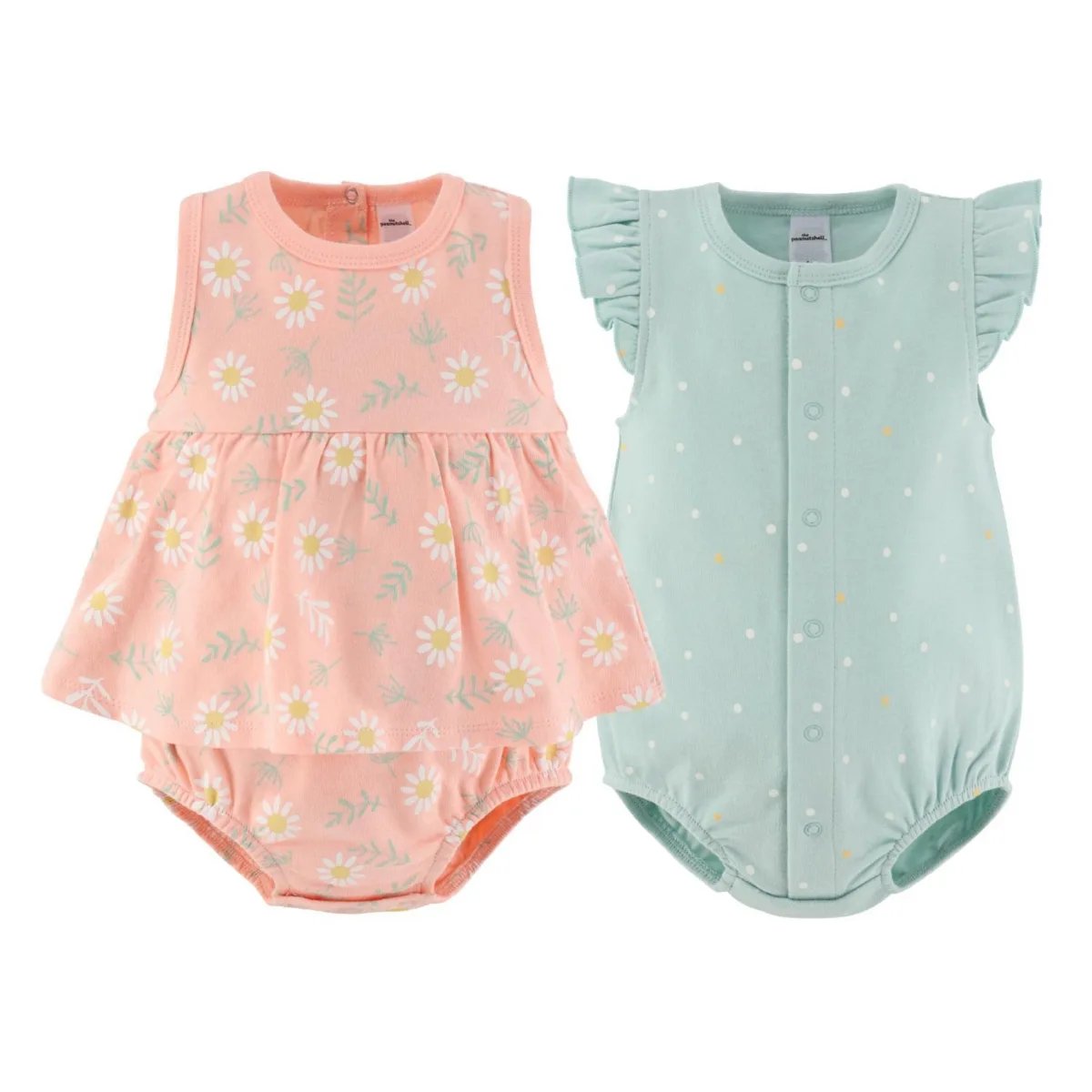 Rompers - 2 Pack, Daisy by The Peanutshell