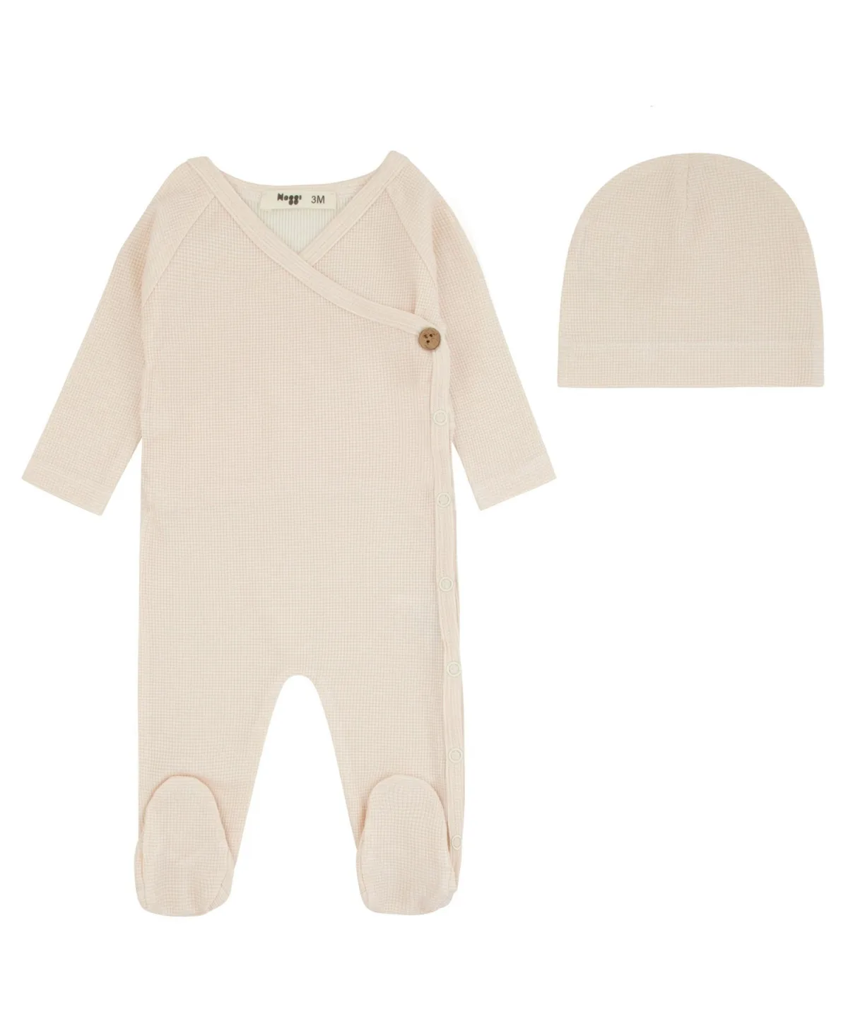 Ribbed Striped Wrap Footie Set by Noggiwear