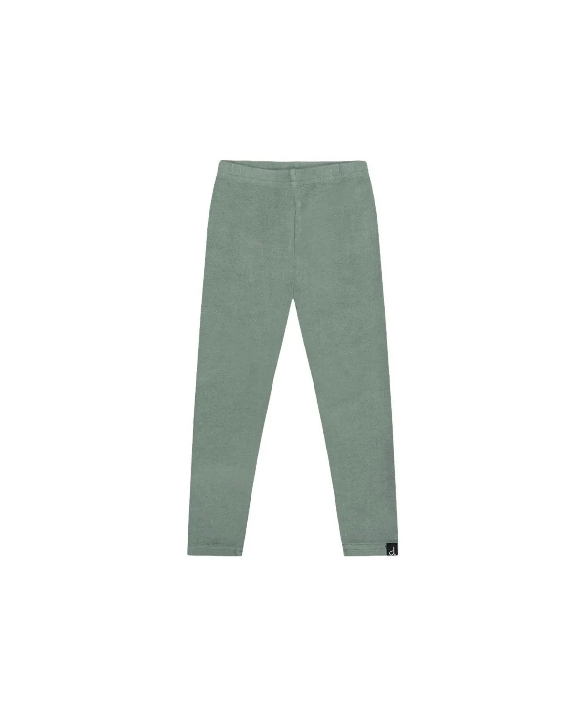 Rib Leggings Green Printed by Deux Par Deux