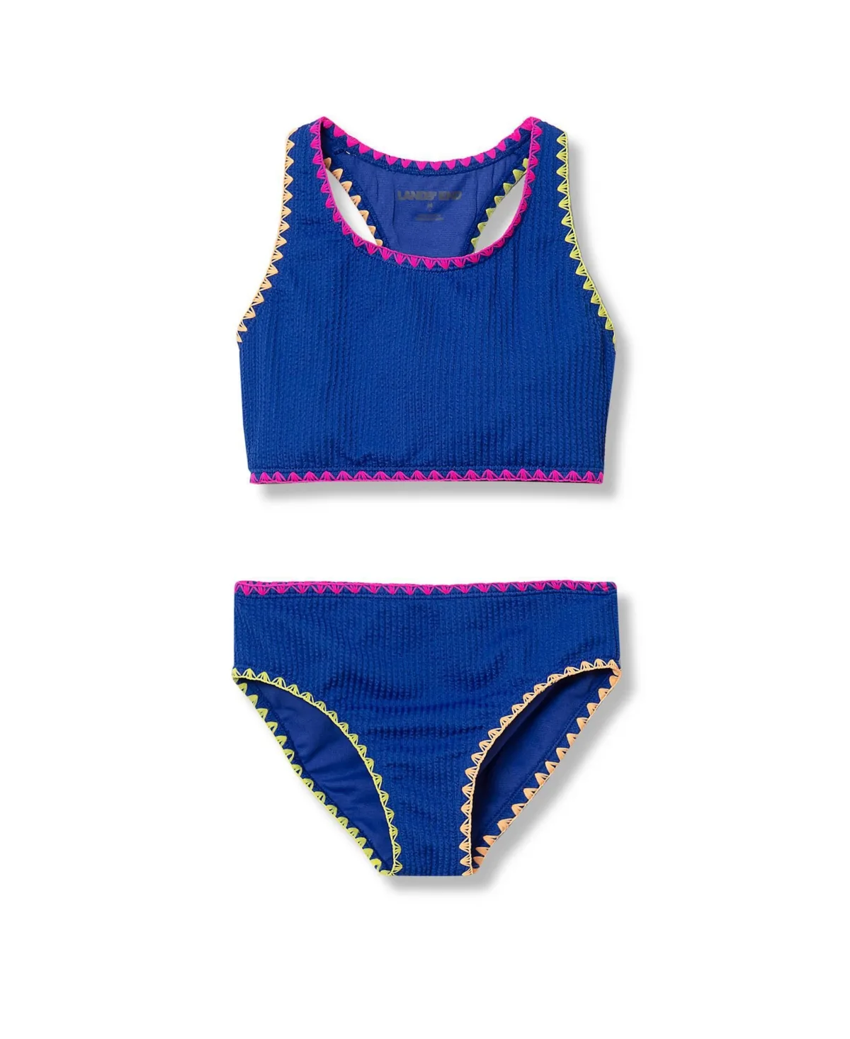Chlorine Resistant Embroidered Bikini Swimsuit Set by Lands' End