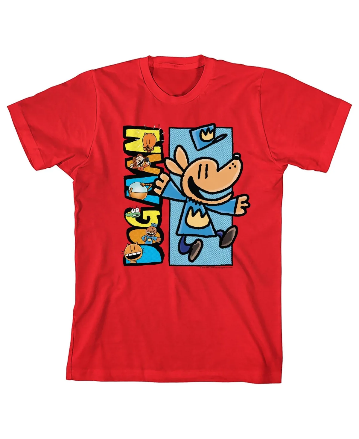 Characters Inside Logo Crew Neck Short Sleeve T-Shirt by Dog Man