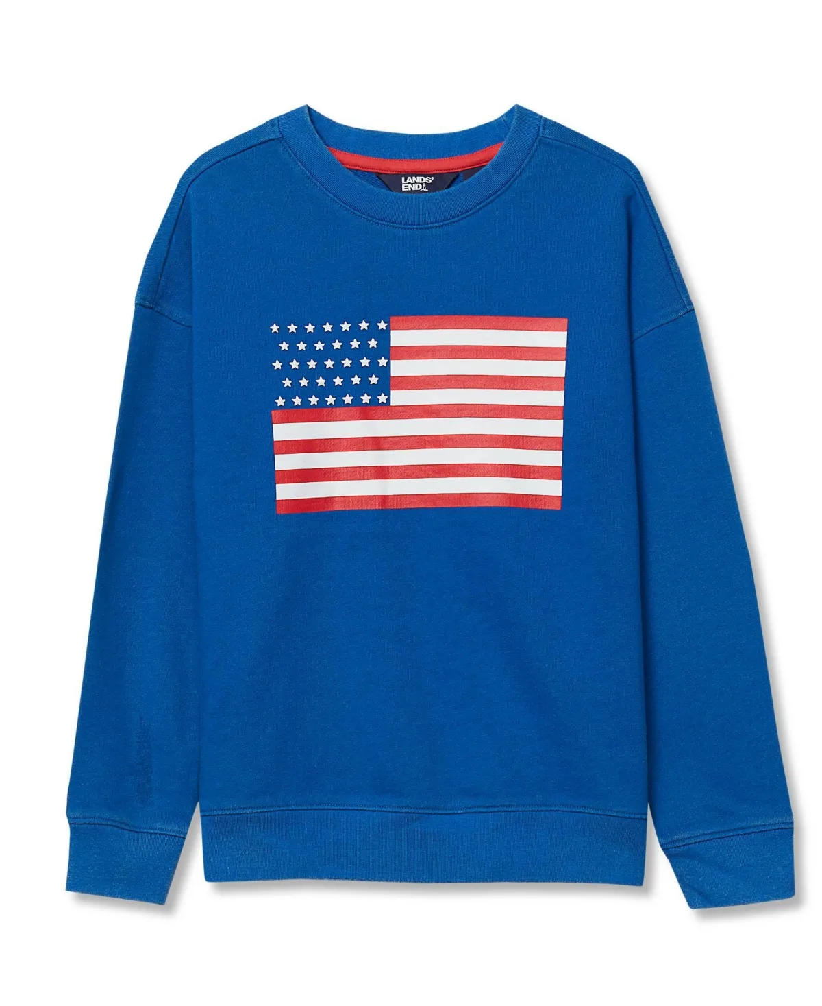 French Terry Crewneck Sweatshirt by Lands' End