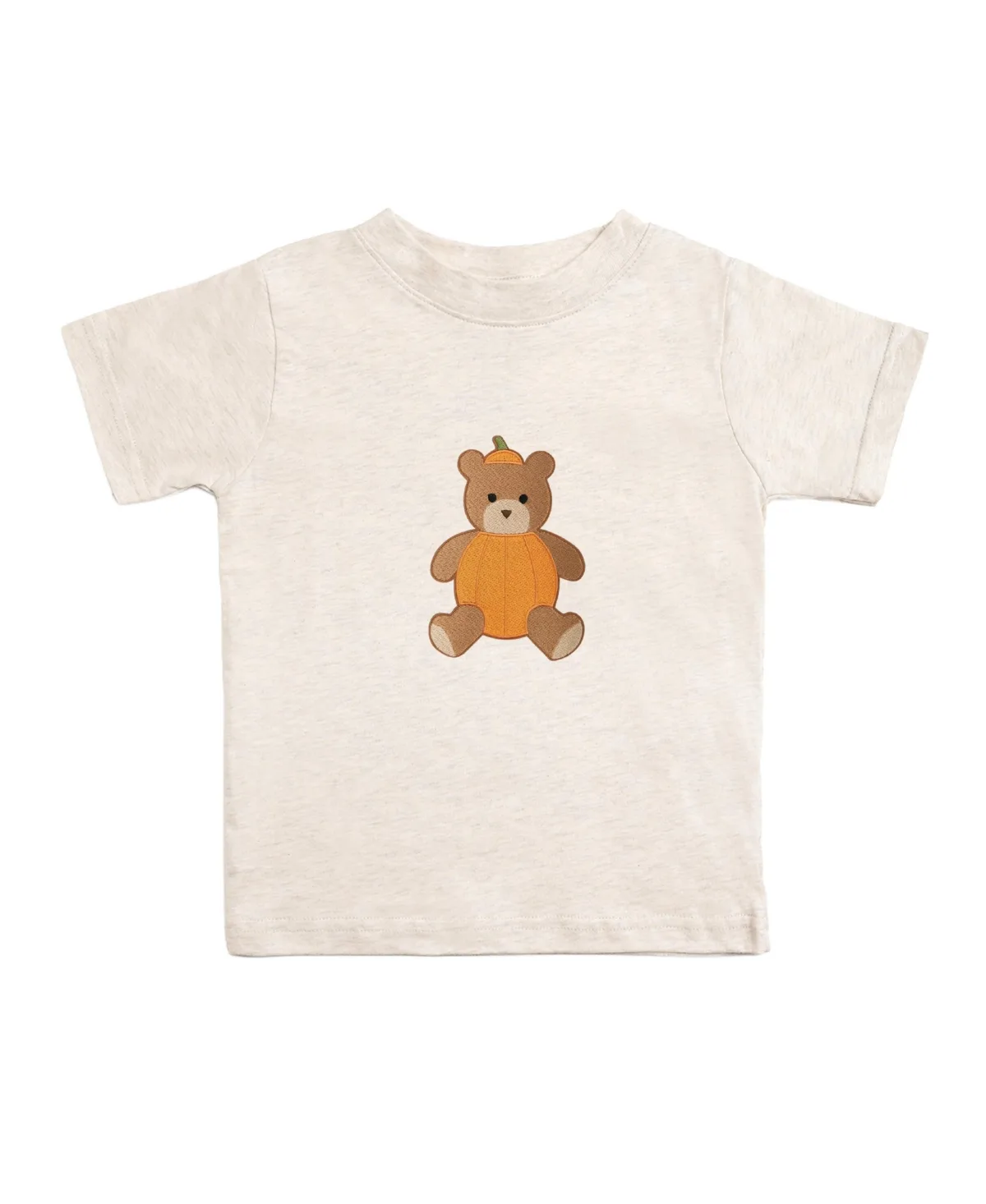 Pumpkin Teddy Bear Patch Short Sleeve T-Shirt by Sweet Wink