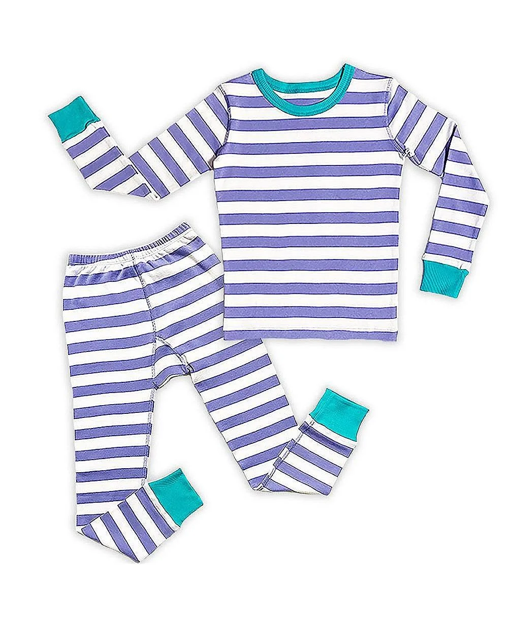 Fair Trade 100% Cotton Tight Fit Pajamas, 2-Piece Set by Mightly