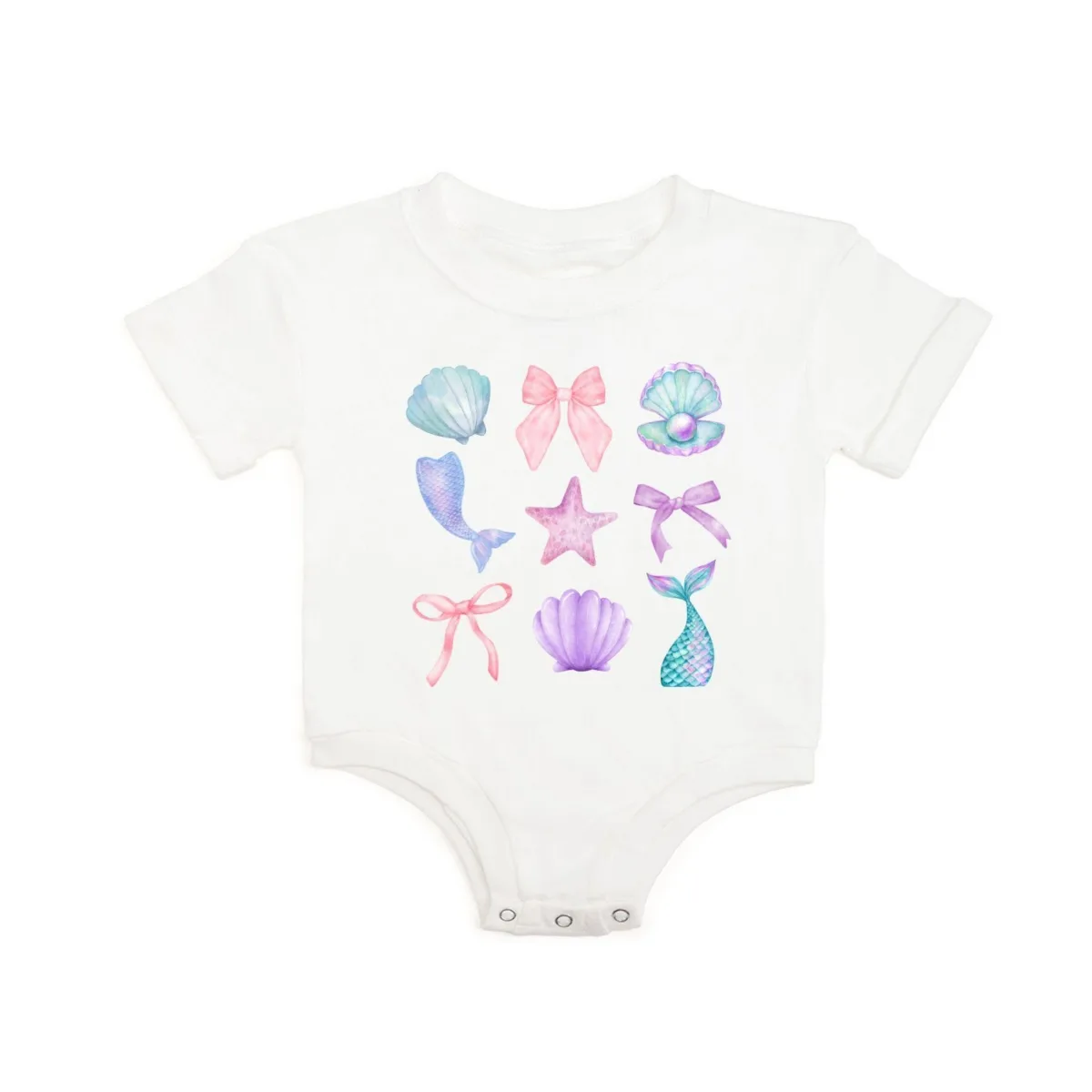 Mermaid Cutie Short Sleeve Romper by Sweet Wink