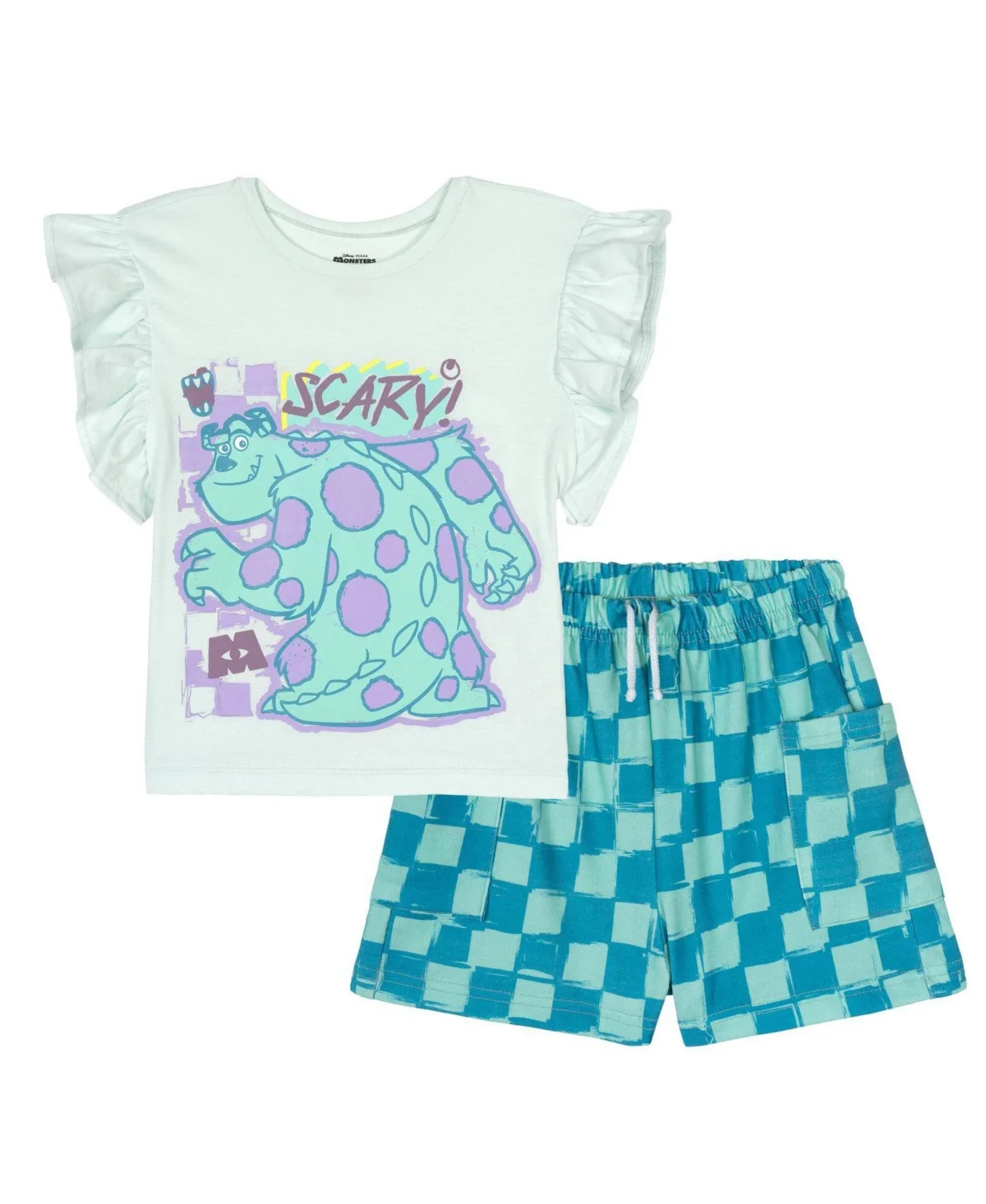 Ruffle Short Sleeve Tee and French Terry Pocket Shorts Outfit by Monsters Inc.