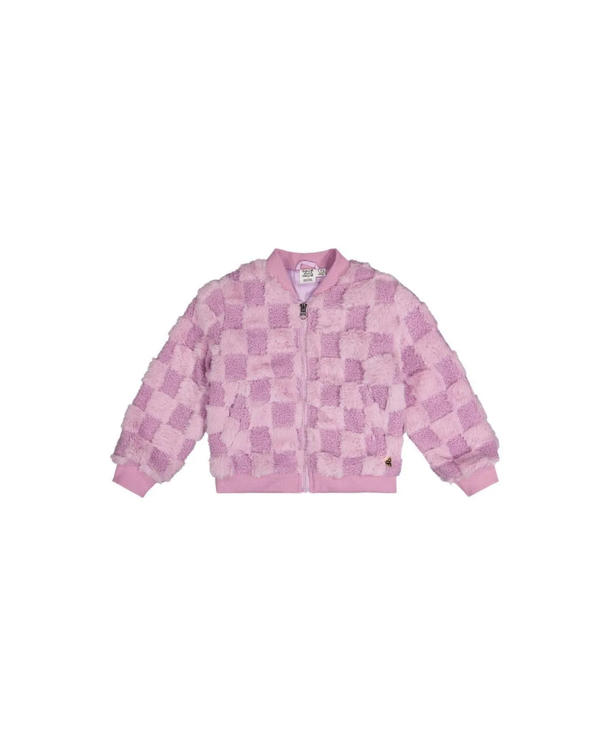 Faux Fur Jacquard Bomber Jacket by Deux Par Deux