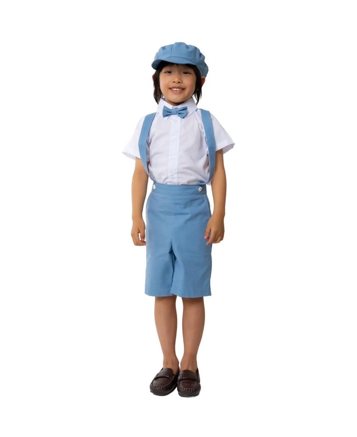 Eton Safari Linen 5-Piece Shirt, Bowtie, Suspenders, Hat and Shorts Set by Peanut Butter Collection