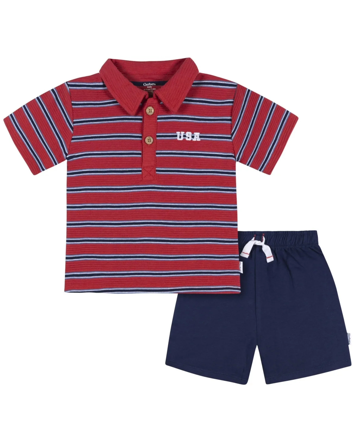 Collared Shirt and Short Set, 2-Piece by Gerber