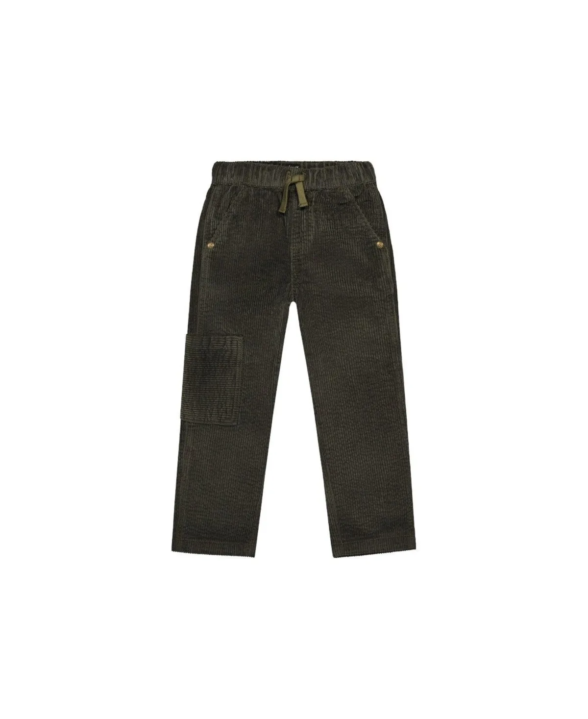 Stretch Corduroy Pants with Cargo Pocket by Deux Par Deux
